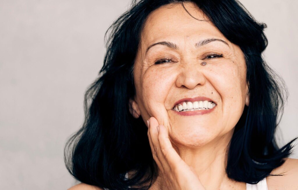 woman with a big mole
